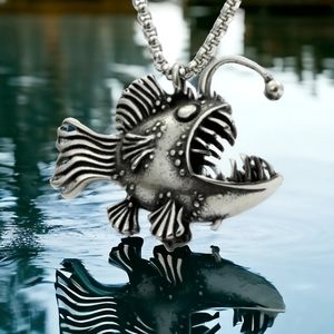 COPY - Angler Fish Pendant Necklace Stainless Steel